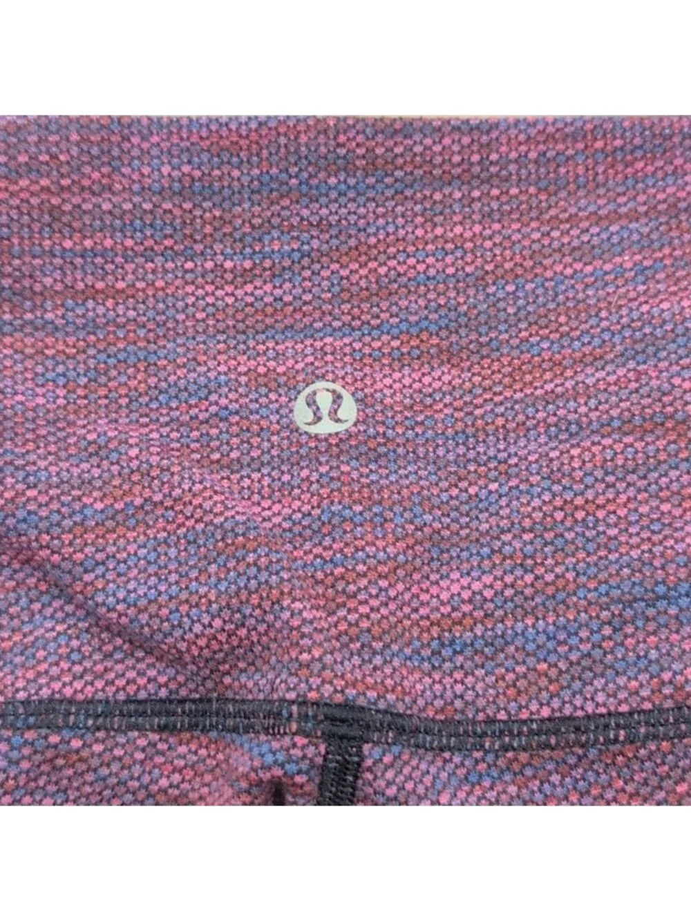 Lululemon Wunder Under Crop II (Roll Down)Diamond Jacquard Space Dye Naval Blu